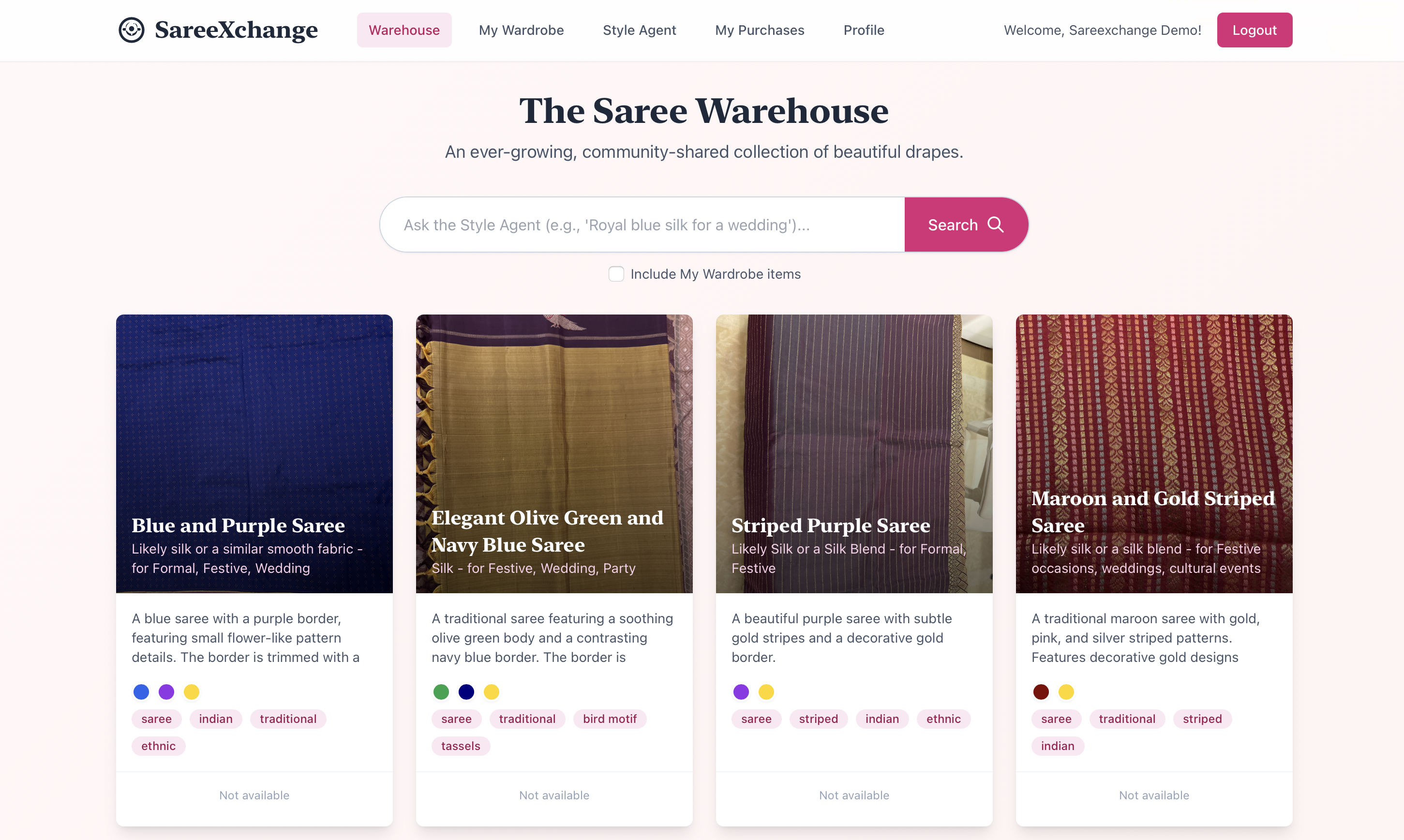 The Saree Warehouse community marketplace